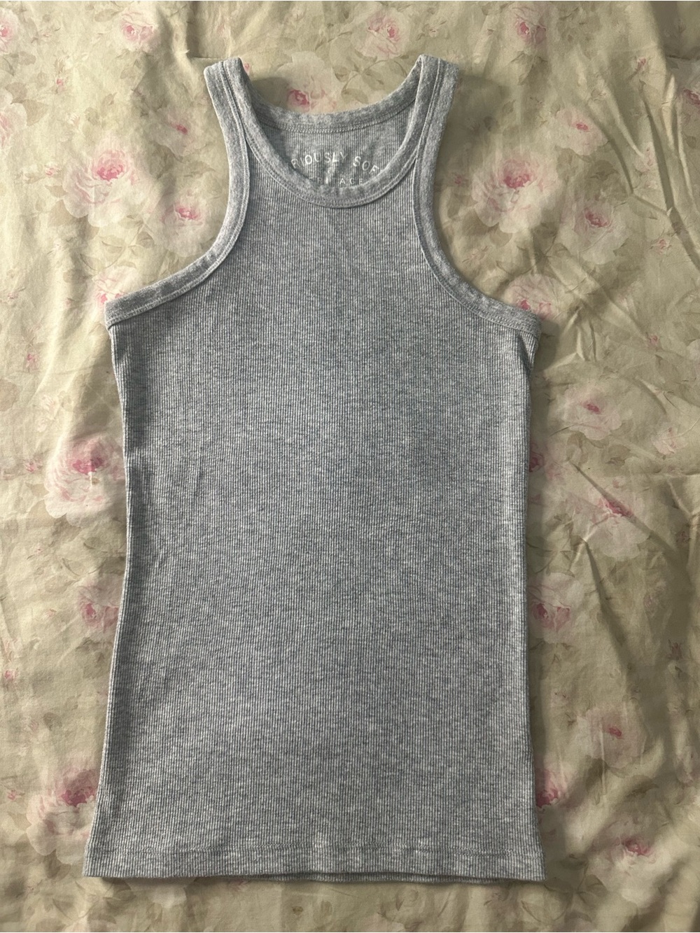 Aeropostale Seriously Soft Gray Ribbed Tank Top XS NWOT.